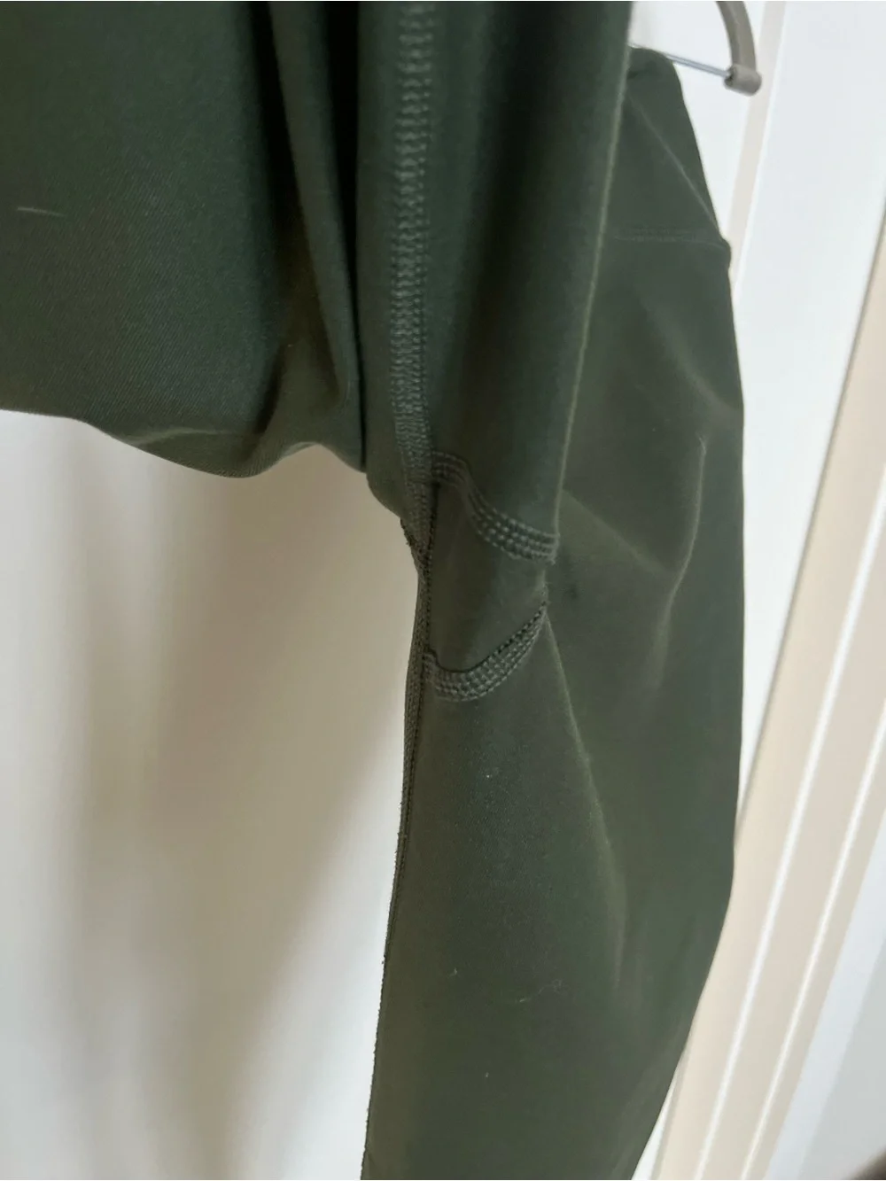 ALO Yoga Khaki Green High-Waist Ruched Leggings